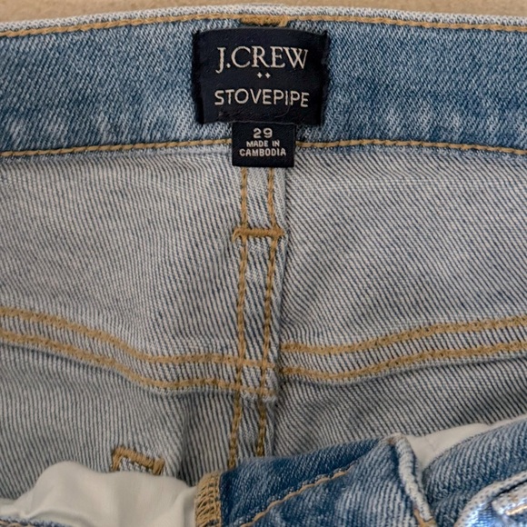 NWOT J. Crew Stovepipe High Rise Jeans with Raw Hem Size 29 - Picture 5 of 6